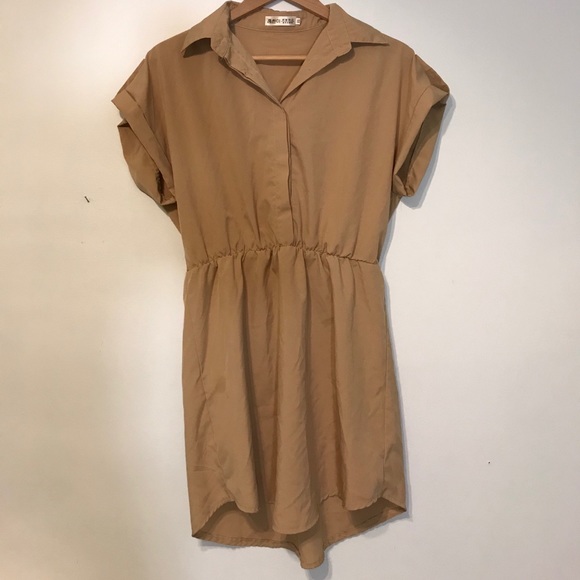Classy tan shirtdress - Picture 3 of 7